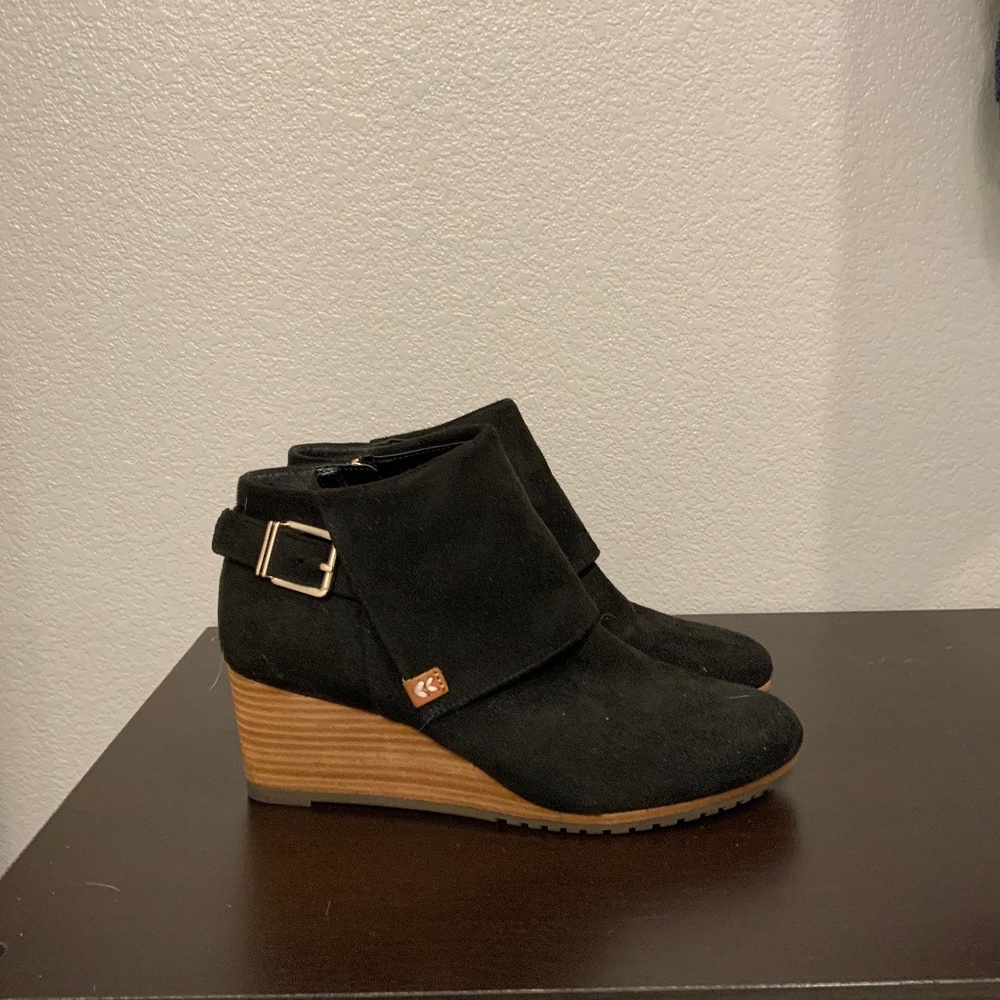 Dr.Scholls Suede Black Ankle Boots Size 7
